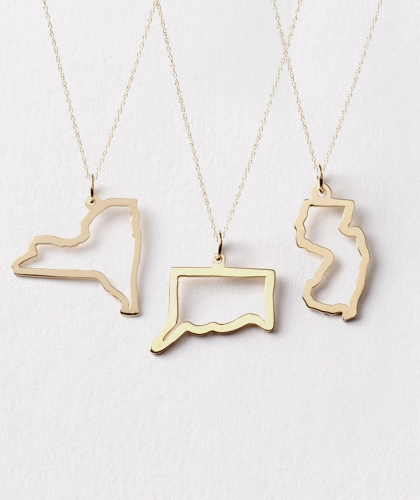 Gold State Necklace